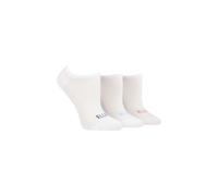 Elle Ladies 3 Pair Sport Mesh Bamboo No Show Socks - White 4-8