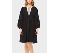 Elle Jane Embroidery Anglaise Beach Dress in Black - S