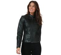 Elle Womens/Ladies Annette Leather Jacket - Black - 12 UK - Black - 100% Polyester