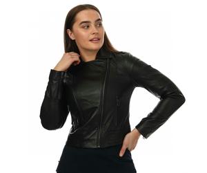 Elle Womens/Ladies Armin Leather Jacket - Black - 14 UK - Black