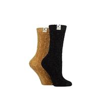 Elle Womens Soft and Cosy Cable Knit Chenile Boot Socks in a Multipack of 2 for Walking, Hiking and the Outdoors Size 4-8 (as8, numeric, numeric_4, numeric_8, regular, regular, French Mustard)