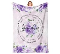 ELLECILA Christian Blanket, Christian Gifts for Women, Inspirational Religious Gifts for Women, Baptism Gifts for Girl, Catholic Gifts Spiritual Gifts for Woman(Purple 50"x60")
