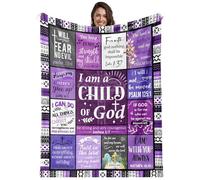 ELLECILA Christian Gifts for Women Blanket, Religious Gift for Women, Baptism Gifts for Girls, GiftChristening Gifts- I Am A Child Of God Blankets(130 * 150cm)