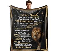 ELLECILA Gifts for Dad, 150x130CM Daddy Gifts from Daughter/Son, Soft Flannel Blanket with Letter Print, Best Father Birthday Gifts on Christmas/Father's Day/Valentine's (Dad)