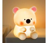 ELLECILA Koala Night Light Kids, Cute Silicone Nursery Night Lights, Rechargerable 2 Level Dimmable Bedside Touch Lamp, Baby Night Light, Nightlight Gift for Kid Toddler Kawaii Decoration Bedroom