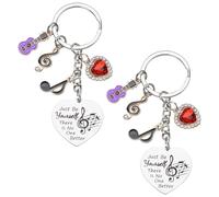 ELLECILA Music Lover Keychain Gifts For Fans Teen Girls Daughter Women Cute Keychain, 2Pcs Taylor Quotes Merch Music Gifts for Men Women, Inspired Positive Gift Keyring for Music Lovers