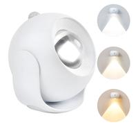ELLECILA Outdoor Motion Sensor LED Spotlight, Security Lights Motion Sensor, 3Colors, Battery Operated Light Sensor Auto On Off for Porch Stair Hallway Garage Wall Shed House Door(White)