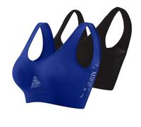 Ellecomfy Bras - Ultimate Breathable Support Bra, Breathable Front Closure Clip for Middle Women Wireless Plus Size Sports (2pcs-g,XL)