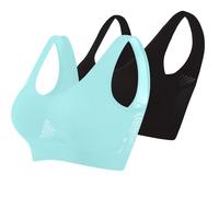 Ellecomfy Bras - Ultimate Breathable Support Bra, Breathable Front Closure Clip for Middle Women Wireless Plus Size Sports (2pcs-c,5XL)