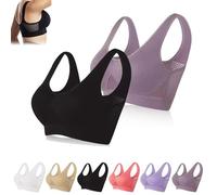 Ellecomfy Bras - Ultimate Breathable Support Bra Cooling Comfort Wireless Bra Breathable Lift Up Air Bras High Support (2pcs-i,5XL)