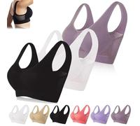Ellecomfy Bras - Ultimate Breathable Support Bra Cooling Comfort Wireless Bra Breathable Lift Up Air Bras High Support (3pcs-c,5XL)