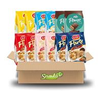 Elledi Wafer Variety Pack - 12 Bags with 6 Assorted Flavours (2 Each: Cocoa, Hazelnut, Strawberry, Lemon, Vanilla & Milk)