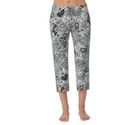 Ellen Tracy Women's Cropped Pajama Pant Bottom, Paisley, Small