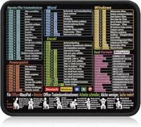 ELLENNE German Excel Word Office Shortcuts Mousepad Mat 30 x 25 cm