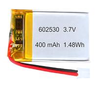 ELLENNE LIPO DIY Battery 602530 400 mAh 3.7 V DC Connector 2P-PH 2 PIN Cables