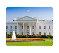 ELLENNE - Mouse Mat 24 x 20 cm Design Cities, Countries and Iconic Monuments of the World - Non-Slip and Washable Mouse Pad for PC, Office, Gaming and Laptop (USA - Washington - White House)