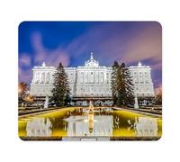 ELLENNE - Mouse Mat 24 x 20 cm Design Cities, Countries and Iconic Monuments of the World - Non-Slip and Washable Mouse Pad for PC, Office, Gaming and Laptop (Spain - Madrid - Palacio Real)