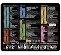 ELLENNE Mouse Pad Shortcuts Excel Word Office English 30 x 25 cm