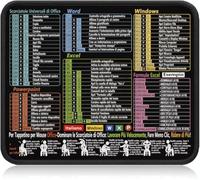 ELLENNE Mouse Pad Shortcuts Excel Word Office Italian 30 x 25 cm