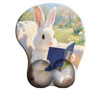 ELLENNE - Mouse Pad with Gel Cushion | Ergonomic with Wrist Rest | Comfortable, Non-Slip and Washable | Mouse Pad for Office, Gaming and Notebook (Code 49 - Fairy Tales in the Meadow)