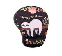 ELLENNE - Mouse Pad with Gel Cushion | Ergonomic with Wrist Rest | Comfortable, Non-Slip and Washable | Mouse Pad for Office, Gaming and Notebook (Code 1 - Follow Your Dreams)