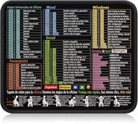 ELLENNE Mousepad Shortcuts Excel Word Office Spanish 30 x 25 cm