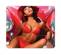 ELLENNE W28 Women's Mousepad Mat, 24 x 20 cm, Dangerous Curves | Classic Slim Mouse Pad 240x200mm | Non-slip Base | Woman Beauty Model Design | Seductive Mousepad