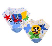 Ellepi Disney Baby Bibs Bandana Bibs Triangle Teething Cotton Button Minnie Mickey Mouse Months Early Childhood Nursing Gift Idea Mom Kit, Mickey Mouse, 20 cm X 18 cm