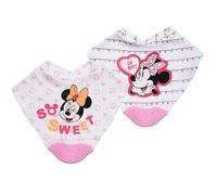 Ellepi Disney Baby Bibs Bandana Bibs Triangle Teething Cotton Button Minnie Mickey Mouse Months Early Childhood Nursing Gift Idea Mom Kit, Minnie Mouse, 20 cm X 18 cm