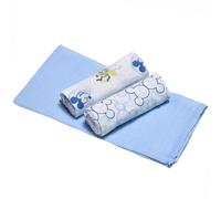 Ellepi Disney Minnie & Mickey Mouse Newborn - 3 Muslin Organic Cotton 70 x 70 cm (Mickey)