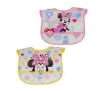Ellepi Disney Newborn Baby Bib Mickey Mouse Minnie Waterproof PVC, Minnie, One Size