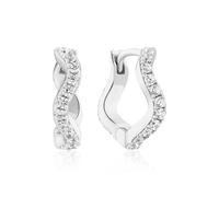 Ellera Waves White X-Grande Sterling Silver Earrings