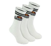 ellesse 3 Pack Mens Vulloni Jacquard Logo Sport Socks - 9-12 UK - White