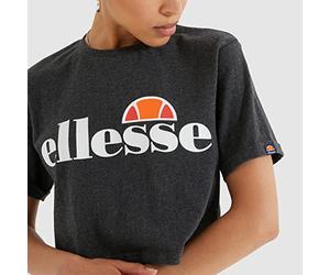 ellesse Alberta Cropped T-Shirt Dark Grey Marl 10
