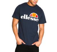 ellesse Classic Prado Print Logo T-Shirt Retro Sports Print Top Casual Tee Blue