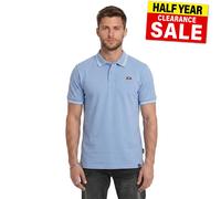 Ellesse Dioran Tipped Mens Polo Shirt Smart Short Sleeve Shirt Light Blue