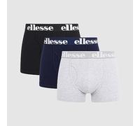 Ellesse Hali 3pk Boxers Briefs, Black, Grey and Navy, Medium for Men, Black, Grey and Navy Blue, M