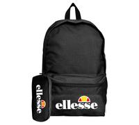Ellesse Heritage Rolby Backpack + Pencil Case School College Sports Bag Black