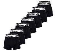 Ellesse Men's Boxer Shorts, Pack of 7 - Yema Boxer Shorts, Logo Waistband, Without Fly, Cotton Stretch, black/white, L