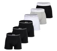 Ellesse Men's Boxershorts, 6-Pack - AMBRIA, Trunks, Logo Band, Solid Color Sc...