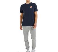 Ellesse Men's Canaletto T-Shirt Classic Crew Neck Plain Retro Navy