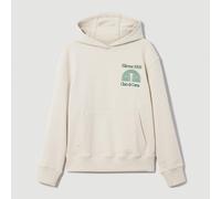 Ellesse Mens Graphic Hoodie Run Club di Corsa Hoodie Off White