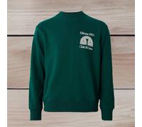 Ellesse Mens Graphic Sweatshirt Green Retro Run Club Di Corsa Jumper XXL