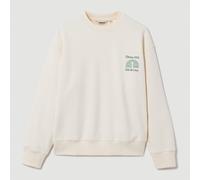 Ellesse Mens Graphic Sweatshirt Run Club Di Corsa Sweat Off White