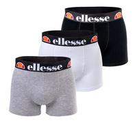 Ellesse Men's Grillo 3 Pack Boxer Trunks - Black/Grey/White