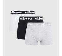 Ellesse Men's Hali 3 Pack Boxer Trunks - Black, Grey & White