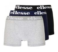 Ellesse Men's Hali 3 Pack Cotton Stretch Trunks - Black, Grey & Navy