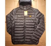 Ellesse Mens Puffer Jacket Lombardy Padded Jacket Anthracite Black