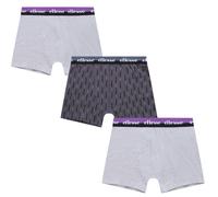 Ellesse Mens Muxel788 Boxer Shorts (Pack of 3) (Grey/Black/Purple) - Size Medium