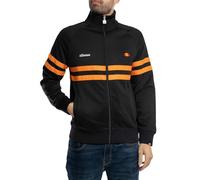 ellesse Men's Rimini Track Jacket, Black/Orange, S